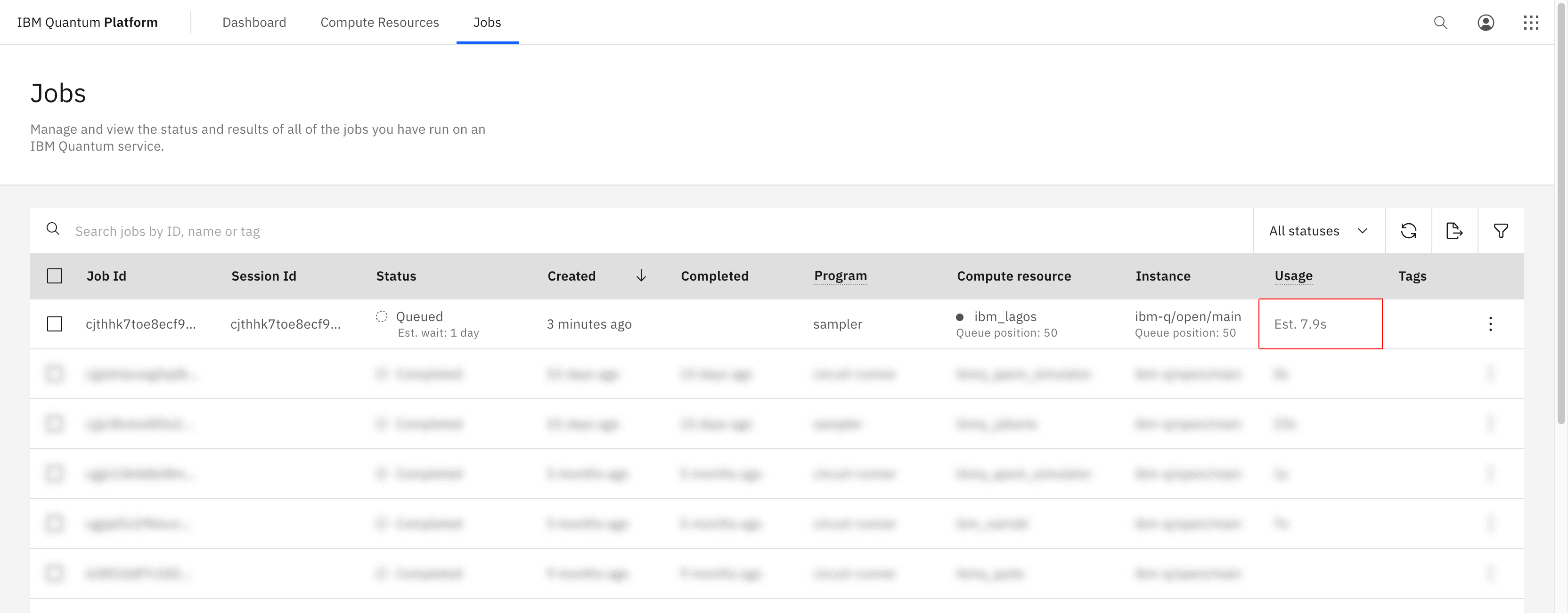 Example of a job estimation