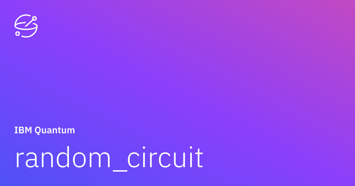 Random circuit ibm quantum documentation